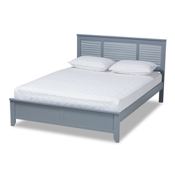 Baxton Studio Adela Modern and Contemporary Grey Finished Wood Full Size Platform Bed